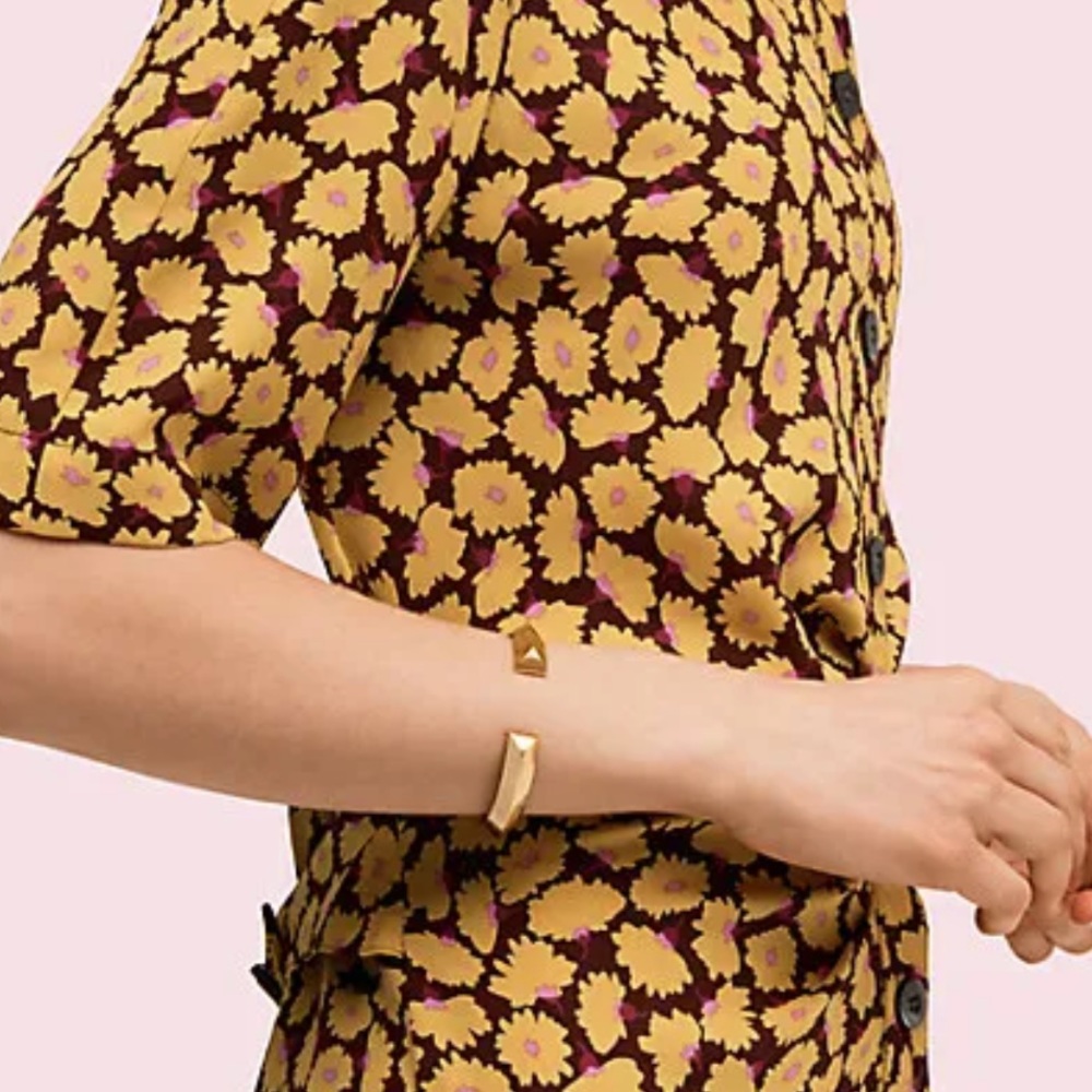 Kate Spade Raise The Bar Gold Bracelet Cuff Hinged